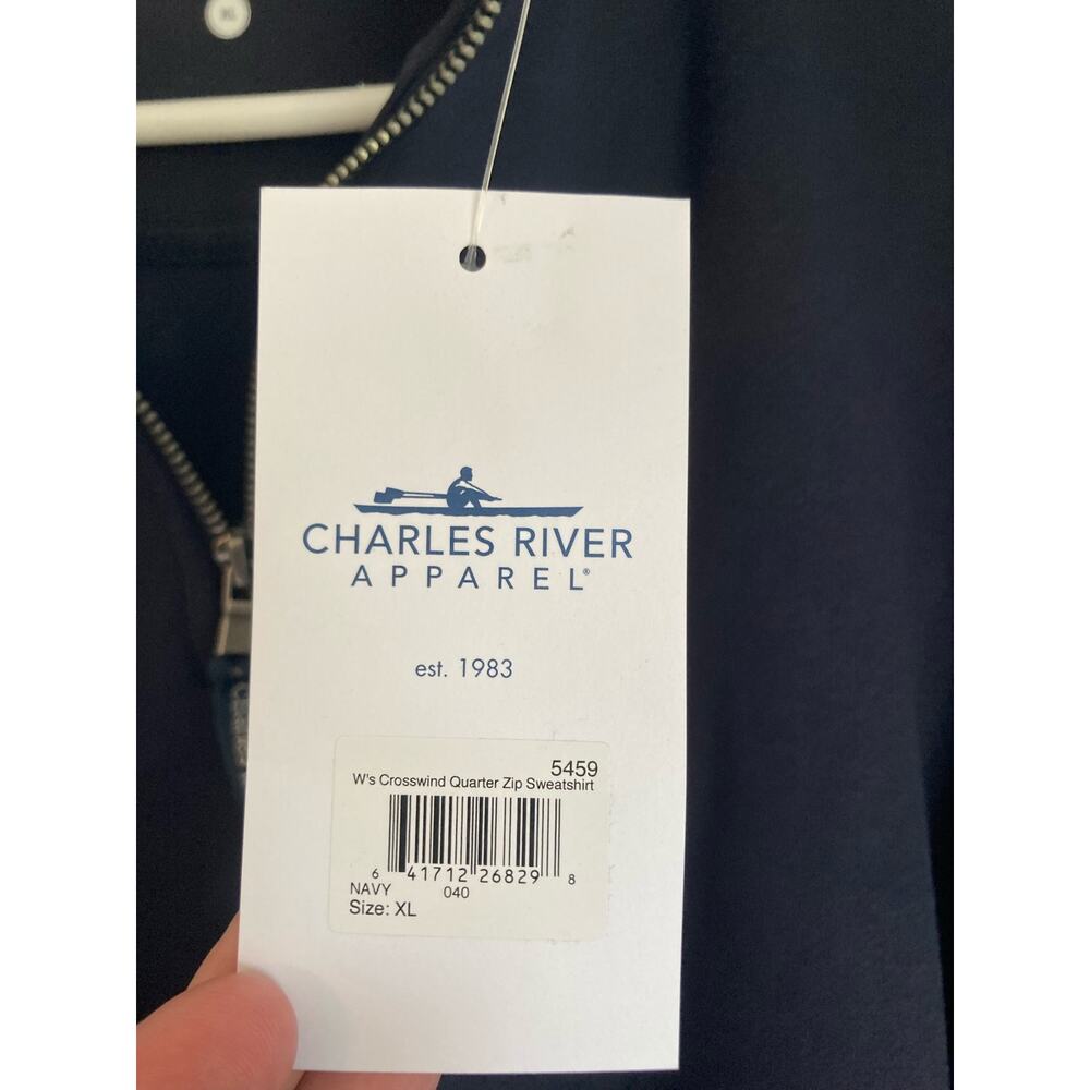 Charles River Unisex Hoodie XL Navy - Picture 2 of 7